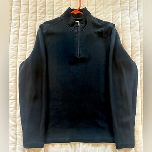 Joseph Abboud Men’s M 100% Cotton Black 1/4 Zip Casual Everyday Preppy Pullover